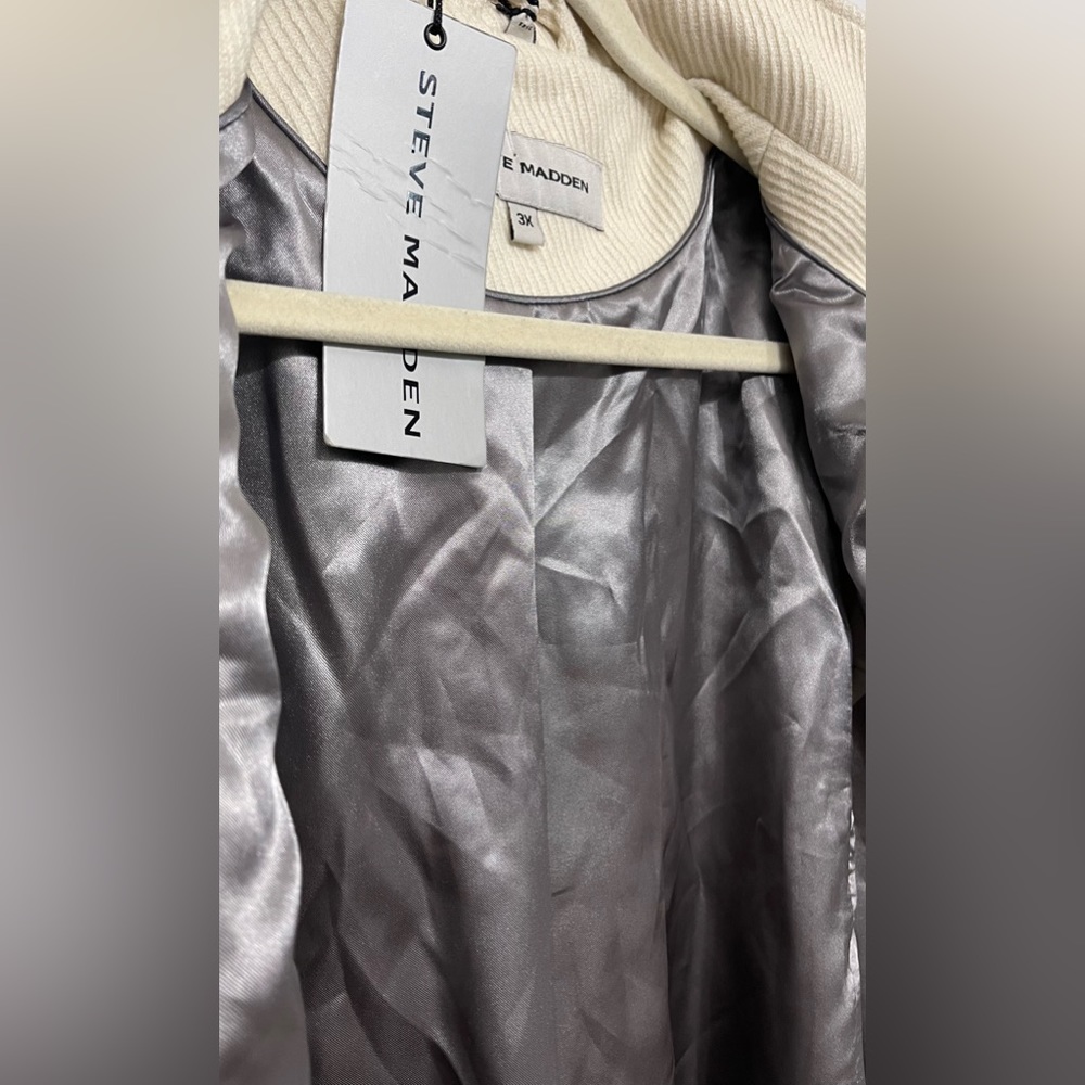 NWT Steve Madden Ivory Peacoat, 3X - Picture 6 of 7